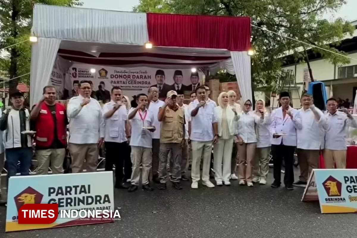 Gerindra Sumbar Pecahkan Rekor Donor Darah, Kumpulkan 2618 Kantong dalam 4 Hari